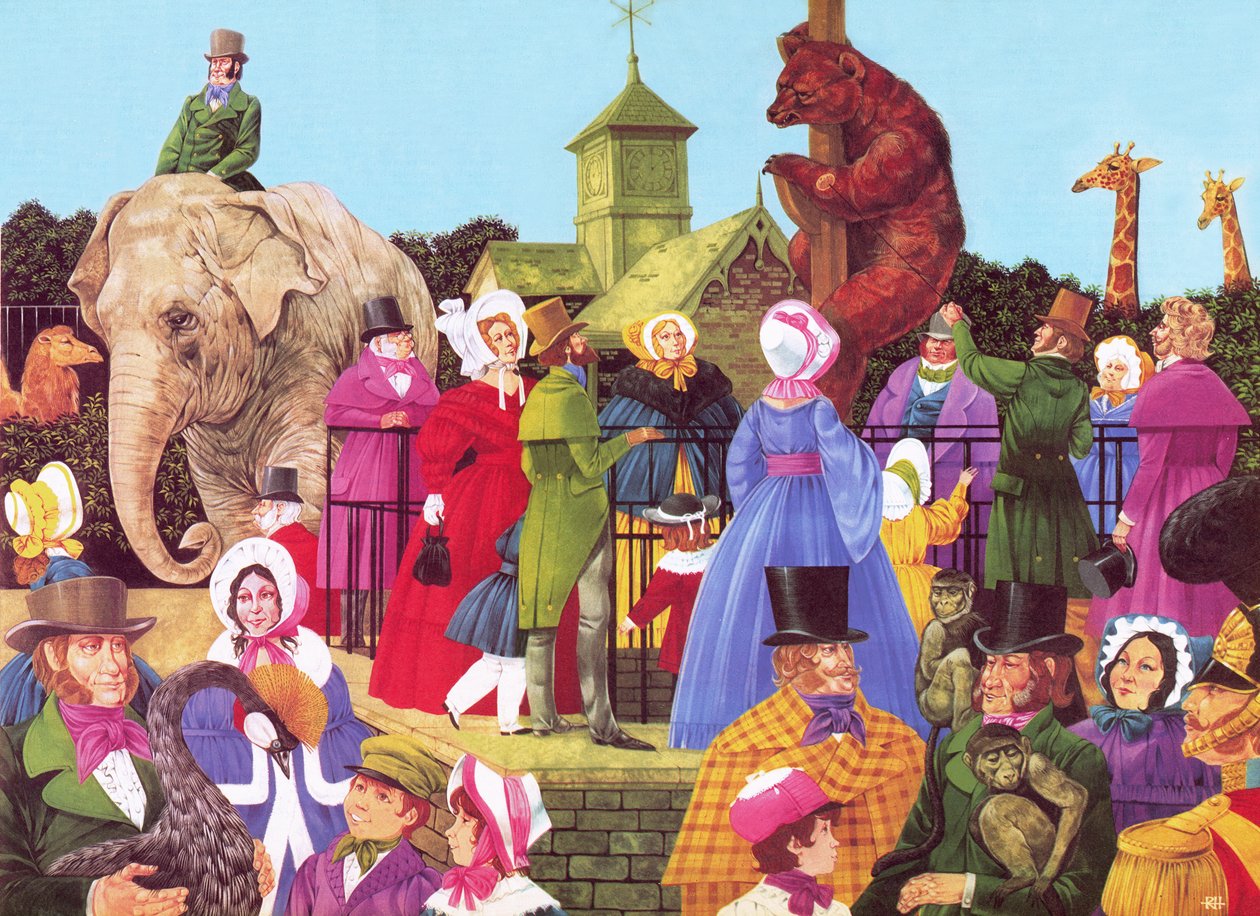 Giornata di apertura dello zoo (Sir Stamford Raffles) da Richard Hook