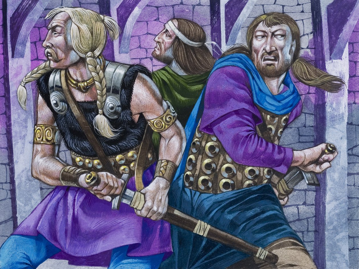 Sir Galahad, insieme a Percival e Bors da Richard Hook