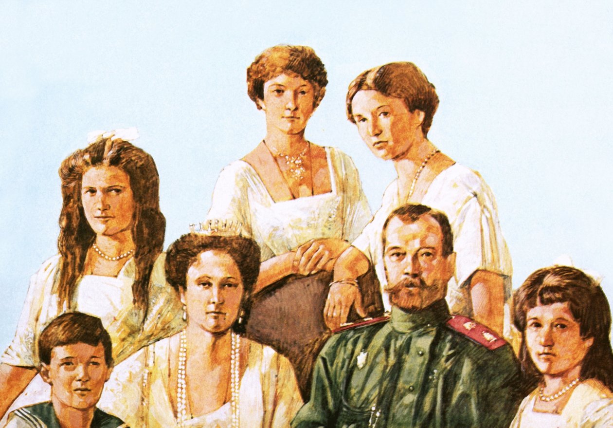 Lo zar Nicola II con questa famiglia da Richard Hook