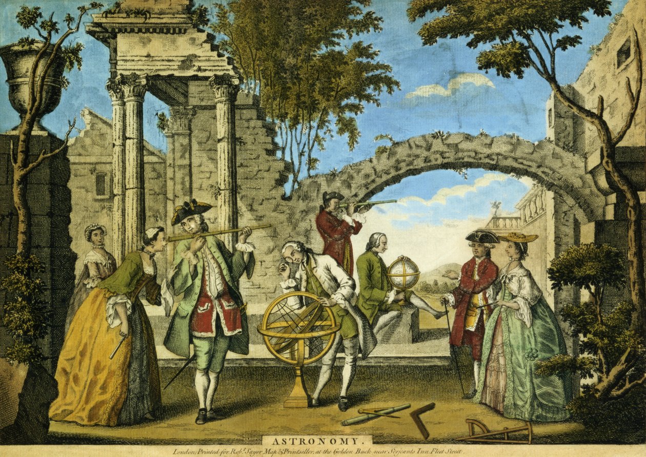 Astronomia, pub. da Robert Sayer (fl.1750-80) c.1750 da Richard Houston