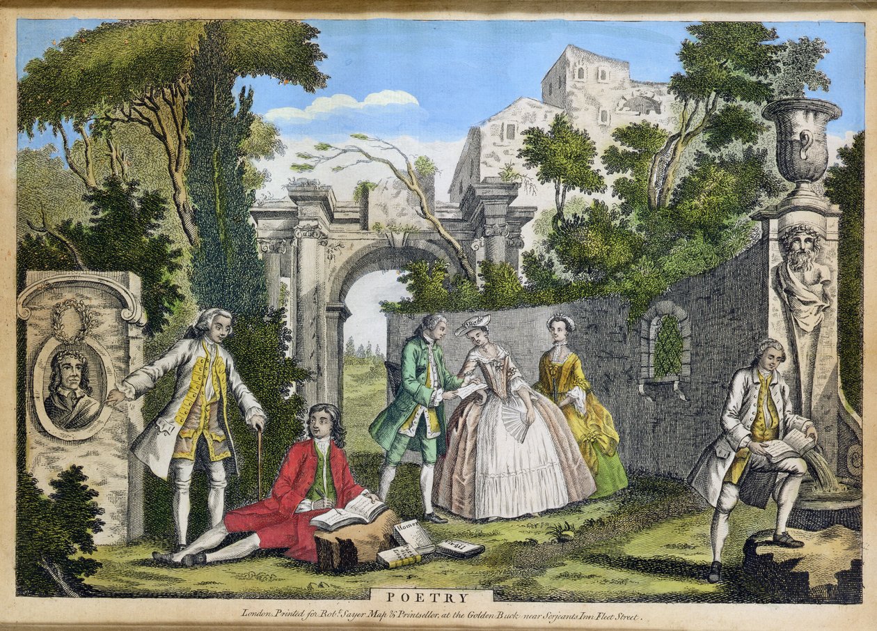Poesia, pub. da Robert Sayer (fl.1750-80) c.1750 da Richard Houston