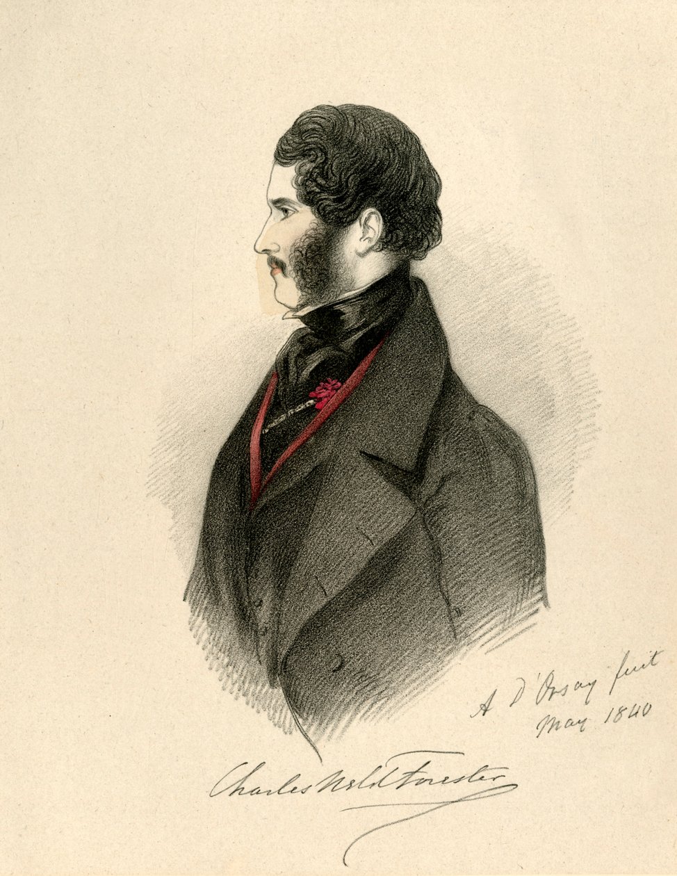 Charles Weld Forester, 1840 da Richard James Lane