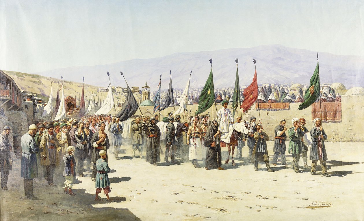 Shakhsei-Vakhsei, processione religiosa dei musulmani da Richard Karlovich Zommer
