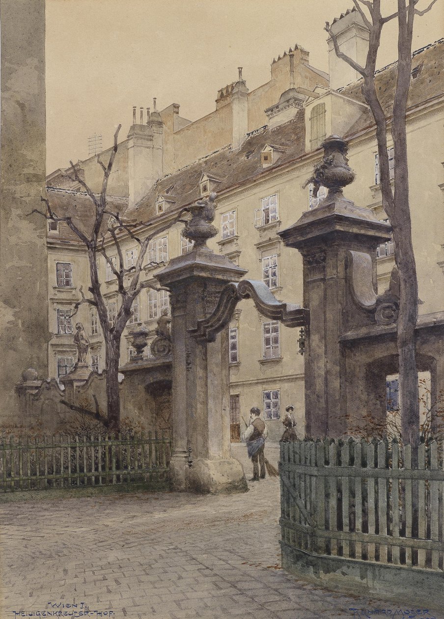 Il cortile di Heiligenkreuz a Vienna da Richard Moser