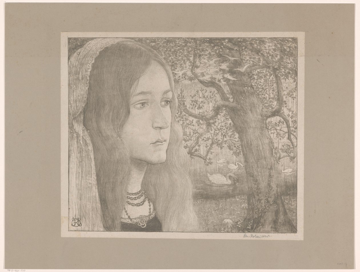 Helga che guarda avanti da Richard Nicolaüs Roland Holst (signed by artist)