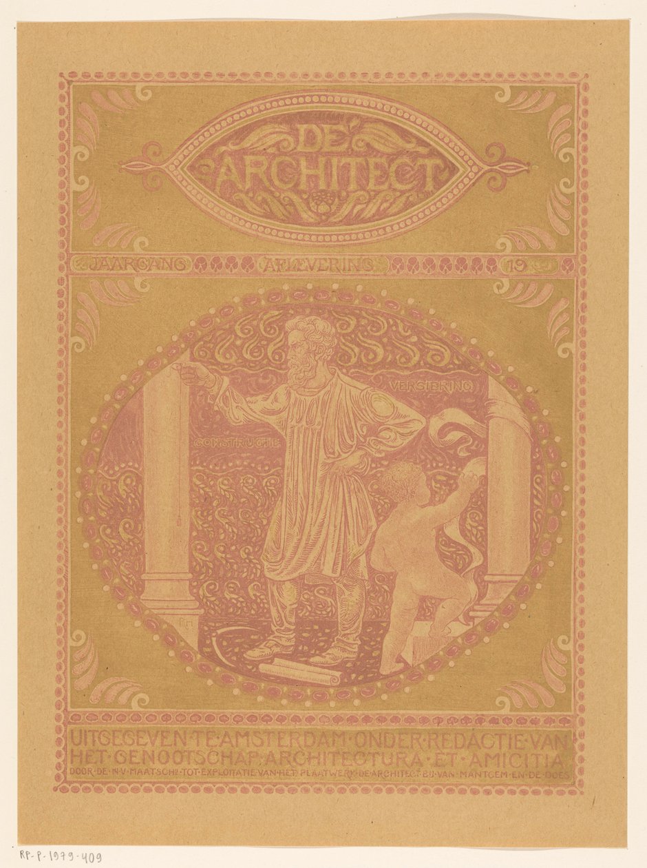 Progetto di copertina per: De Architect, 1911 da Richard Nicolaüs Roland Holst