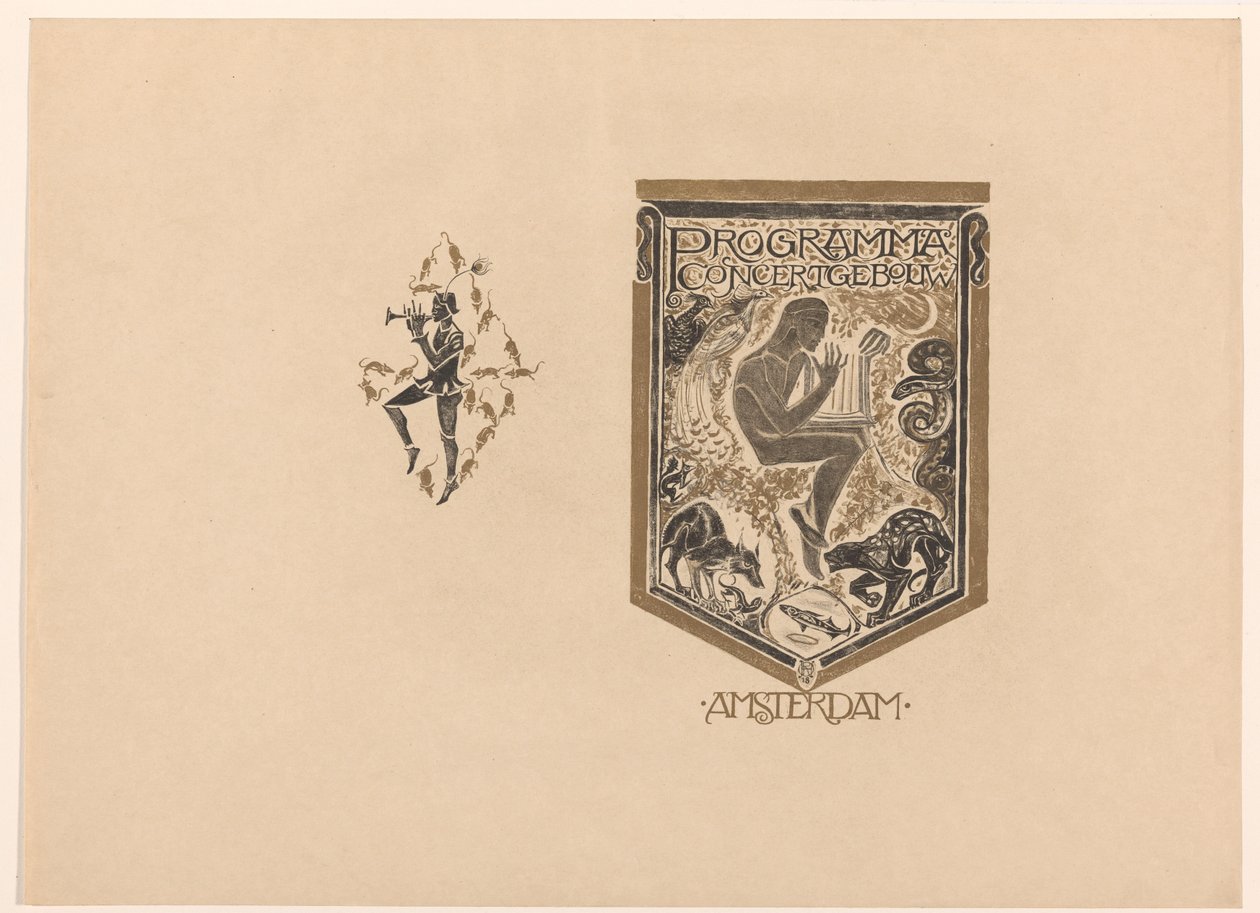 Progetto di copertina per: Programma del Concertgebouw Amsterdam da Richard Nicolaüs Roland Holst