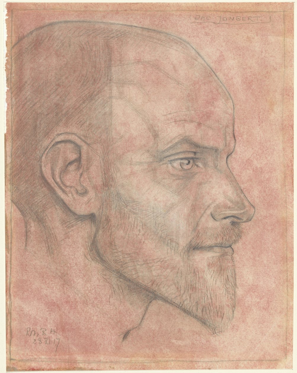 Ritratto di Jac. Jongert, di lato da Richard Nicolaüs Roland Holst