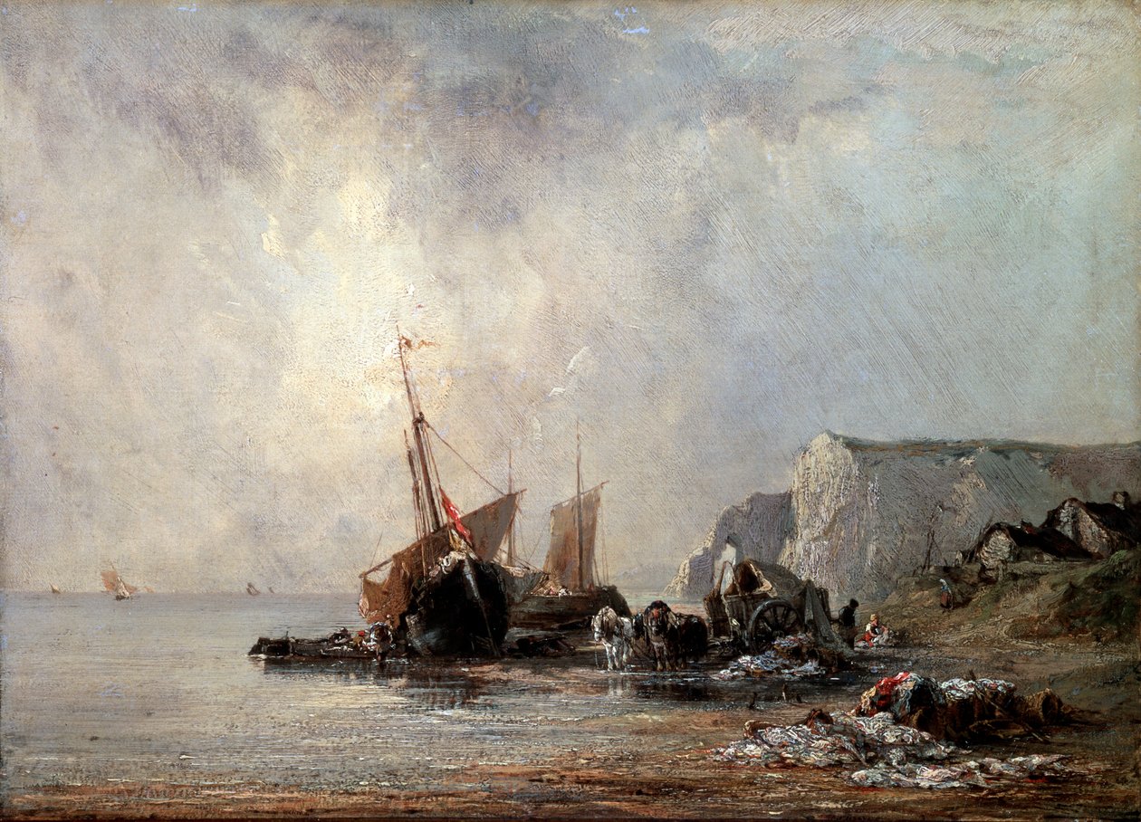 Barche sulla Costa della Normandia, 1823 da Richard Parkes Bonington