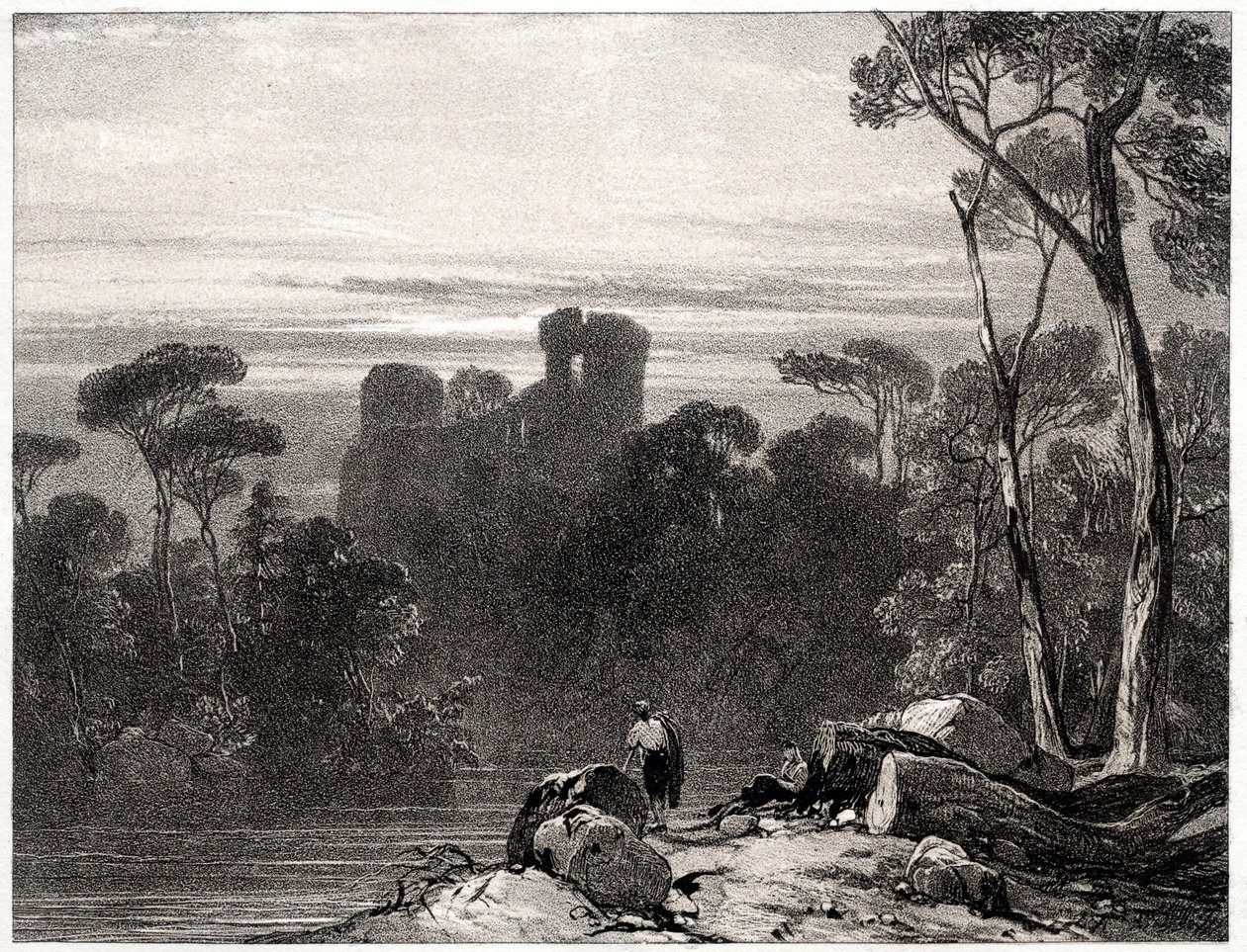 Castello di Bothwell, 1826 da Richard Parkes Bonington
