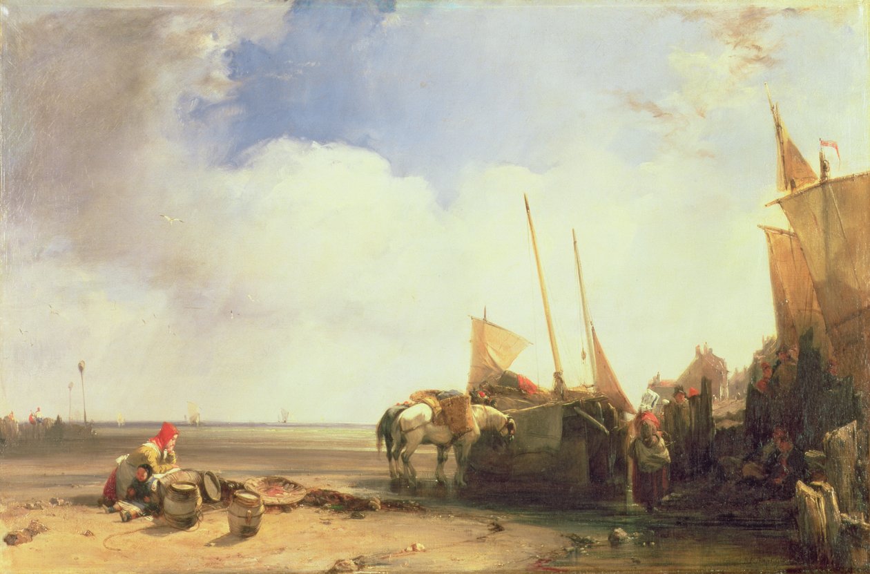 Scena costiera in Piccardia, c.1826 da Richard Parkes Bonington