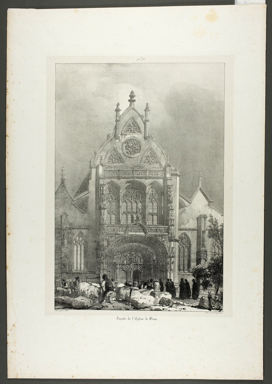 Facciata della chiesa di Brou da Richard Parkes Bonington