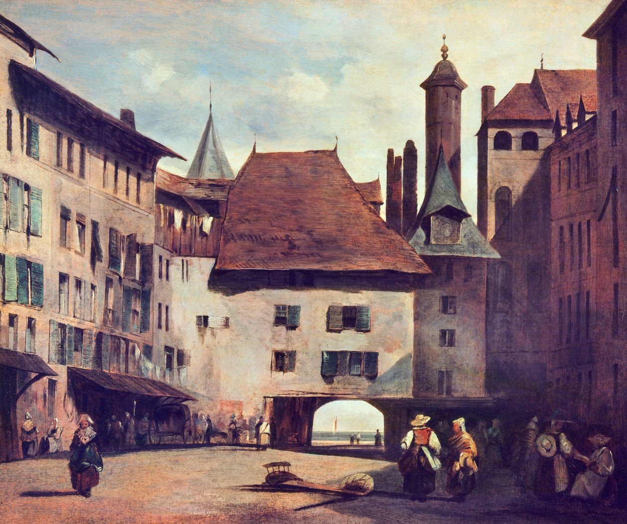 La Place du Molard, c.1830 da Richard Parkes Bonington