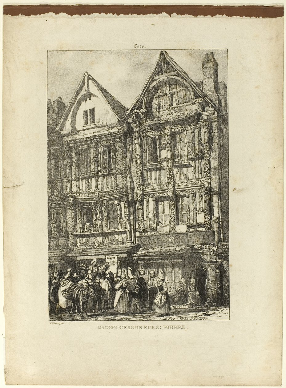 Maison Grande, Rue St. Pierre da Richard Parkes Bonington