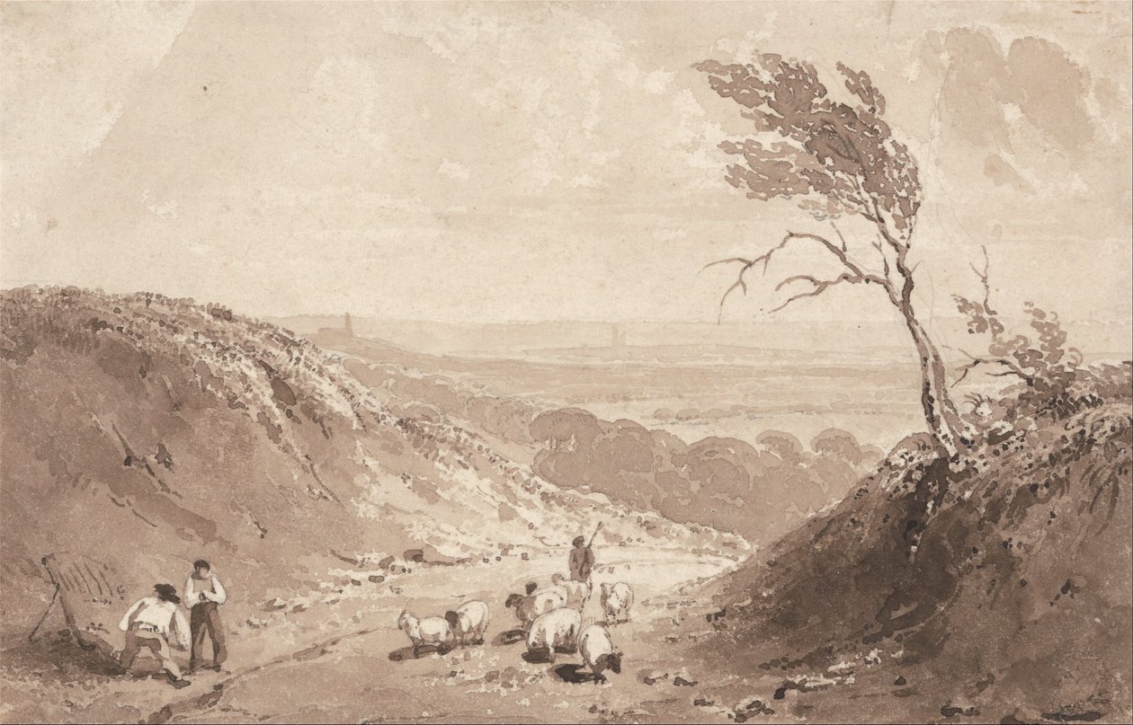 Operai stradali, vicino a Lillebonne da Richard Parkes Bonington