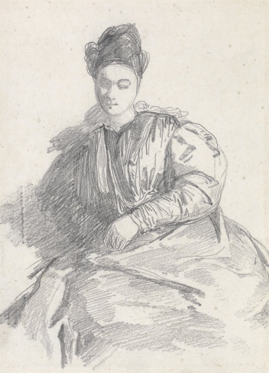 Studio di una donna seduta da Richard Parkes Bonington