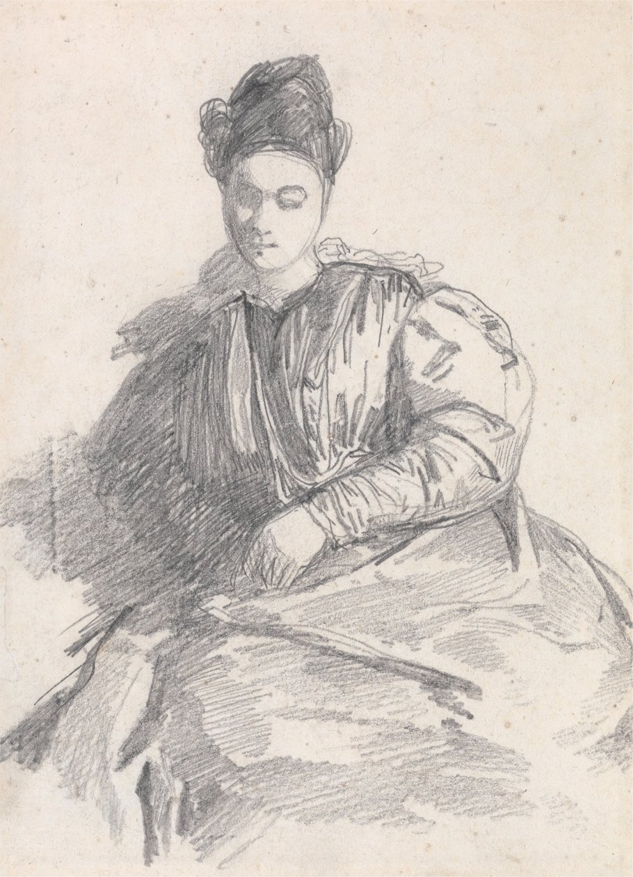 Studio di una Donna Seduta da Richard Parkes Bonington