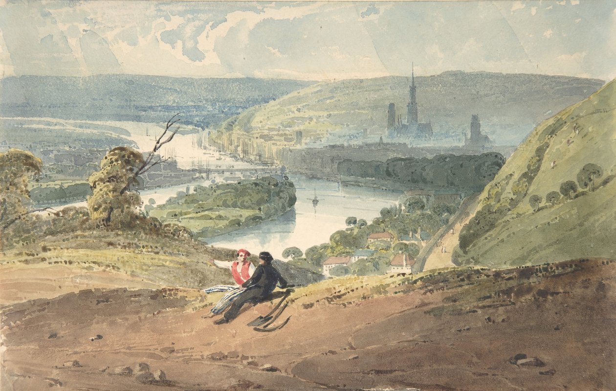 Veduta di Rouen dalla collina di Santa Caterina da Richard Parkes Bonington