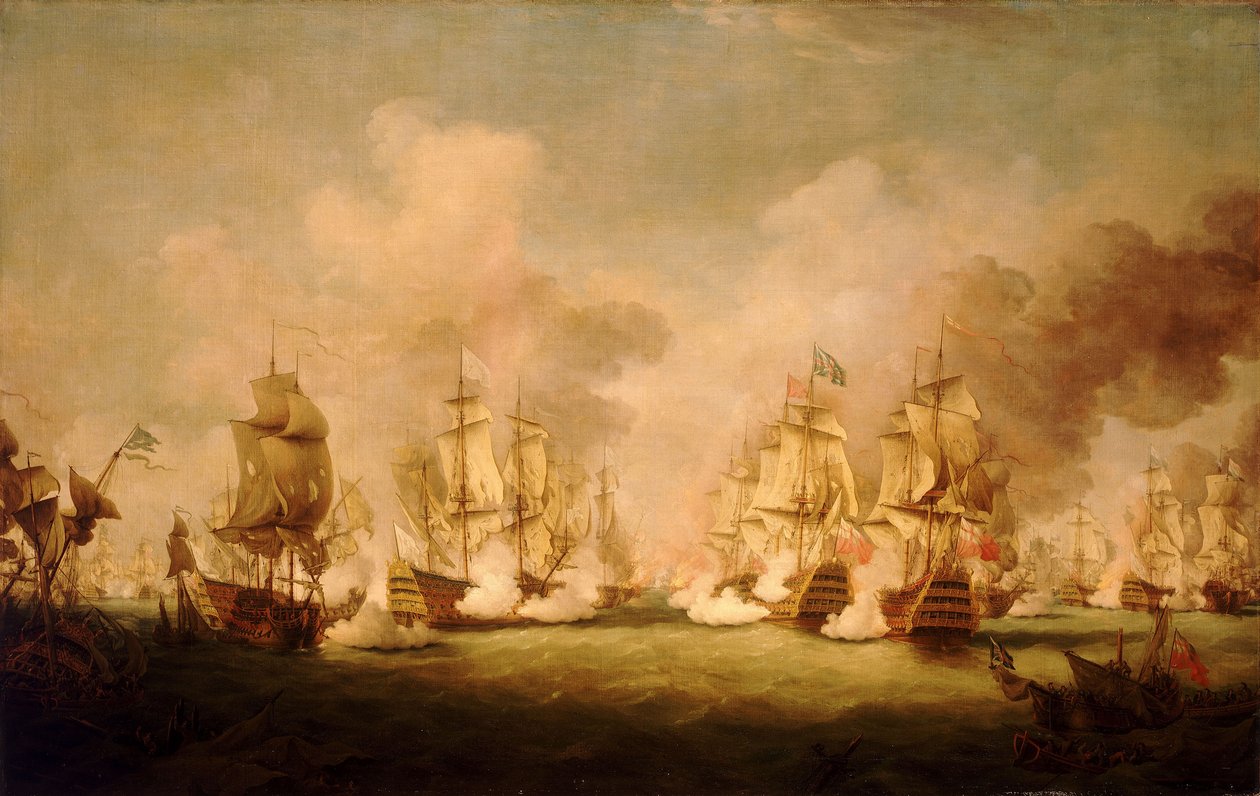 La battaglia di Barfleur da Richard Paton