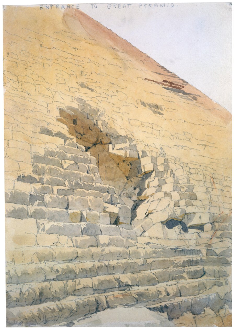 Ingresso alla Grande Piramide, Egitto, XIX secolo da Richard Phene Spiers