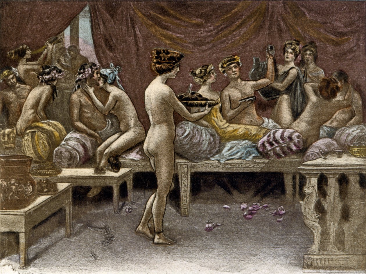 Illustrazione di Richard Ranft (1862 - 1931) per Lucien de Samosate (circa 125 - 192): le cortigiane da Richard Ranft