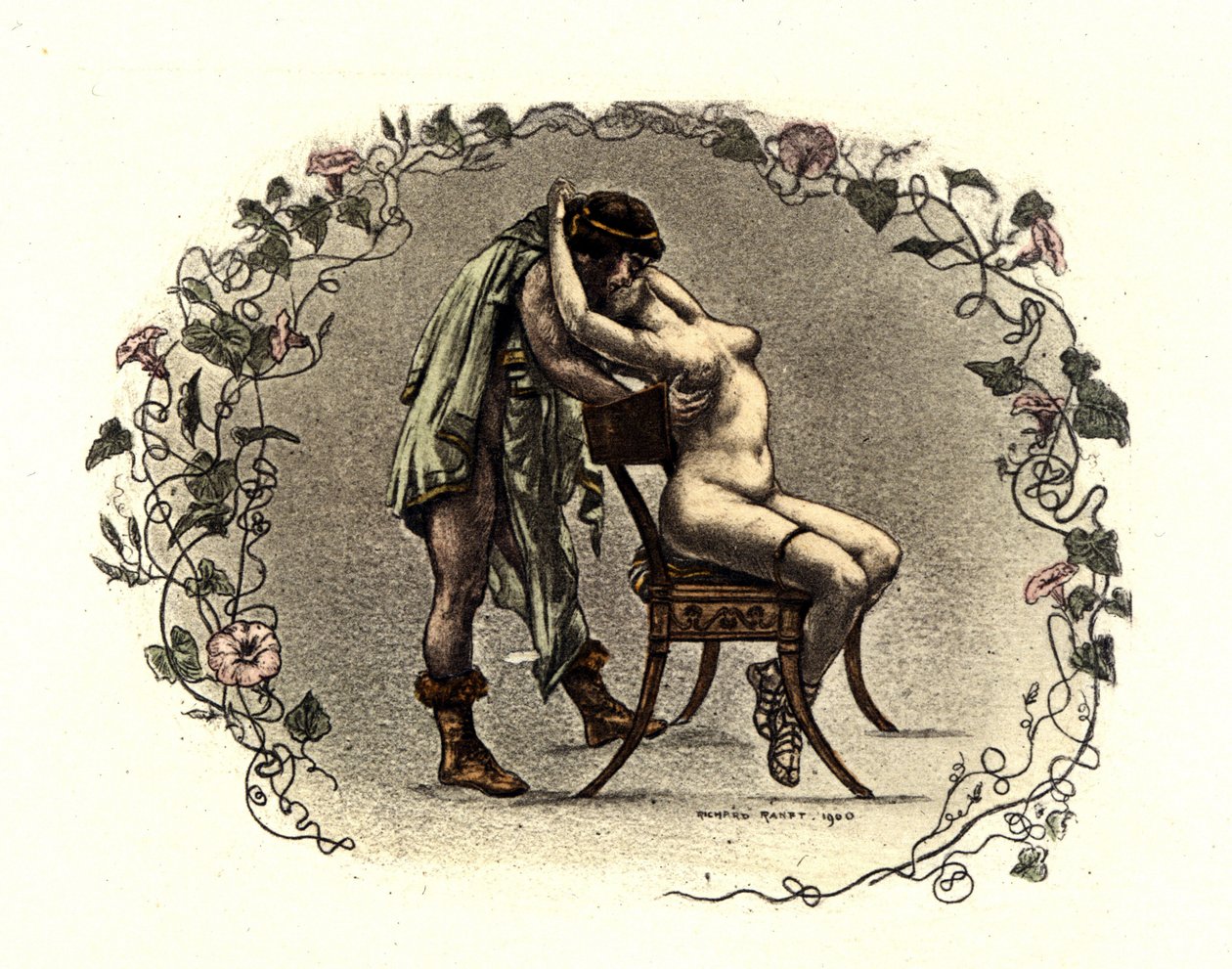 Illustrazione di Richard Ranft (1862 - 1931) per Lucien de Samosate (circa 125 - 192): "Le Cortigiane". 1899 da Richard Ranft
