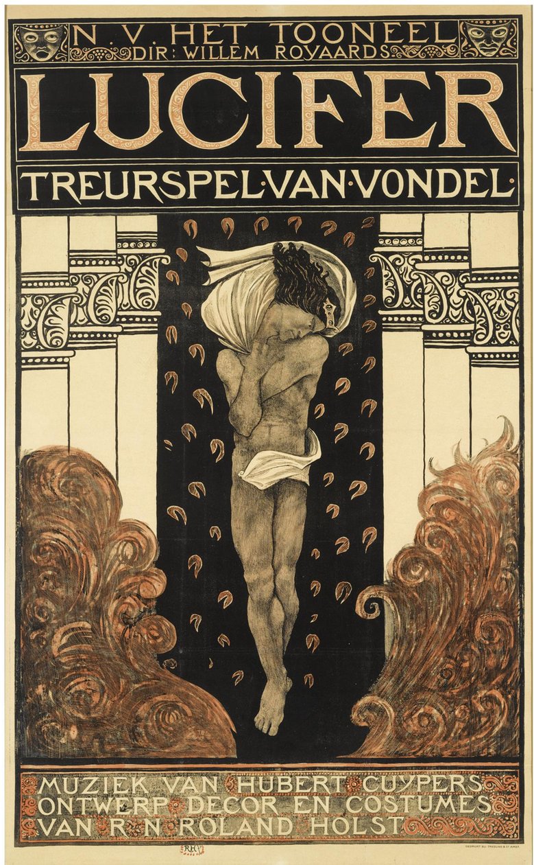 Poster per il dramma Lucifero da Richard Roland Holst