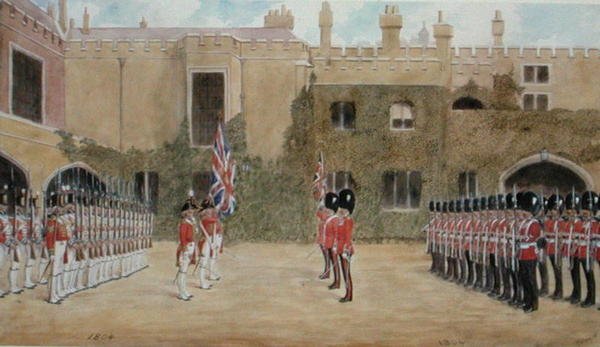 Granatieri della Guardia che cambiano la guardia a St. James