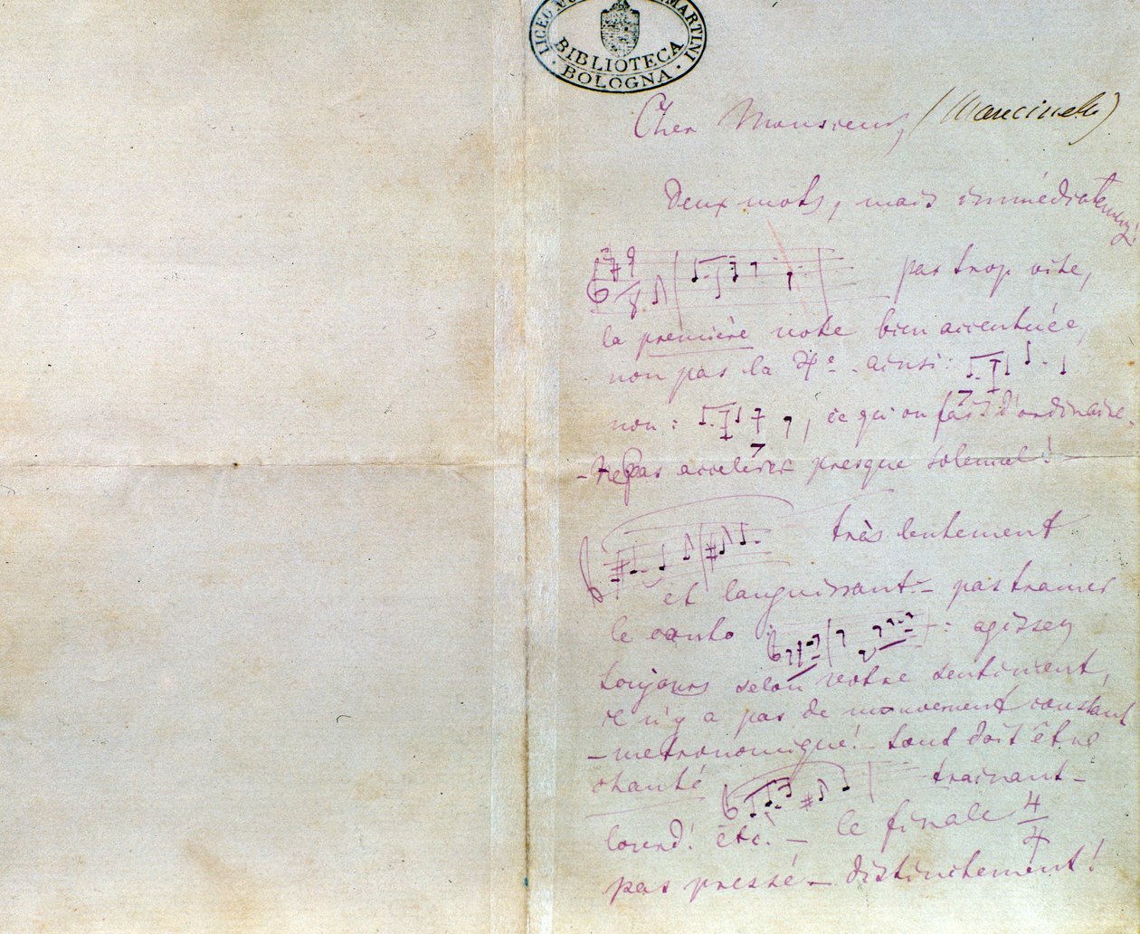 Lettera manoscritta di Richard Wagner a Luigi Mancinelli, 10 dicembre da Richard Wagner