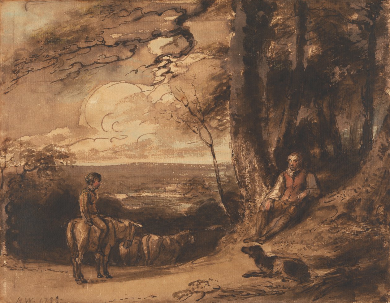 Conversazione su una strada di campagna da Richard Westall