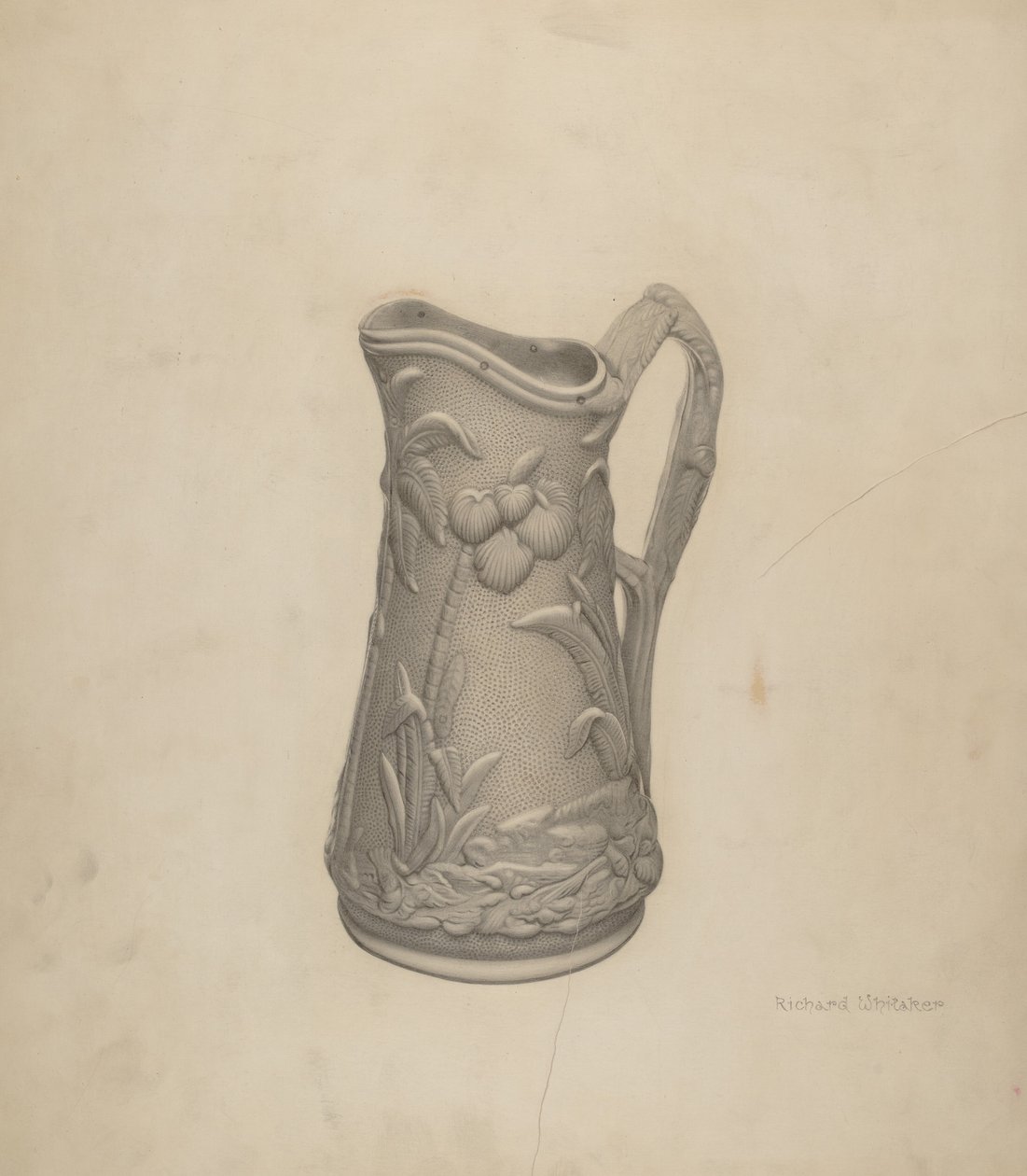 Brocca per sciroppo in ceramica pariana da Richard Whitaker
