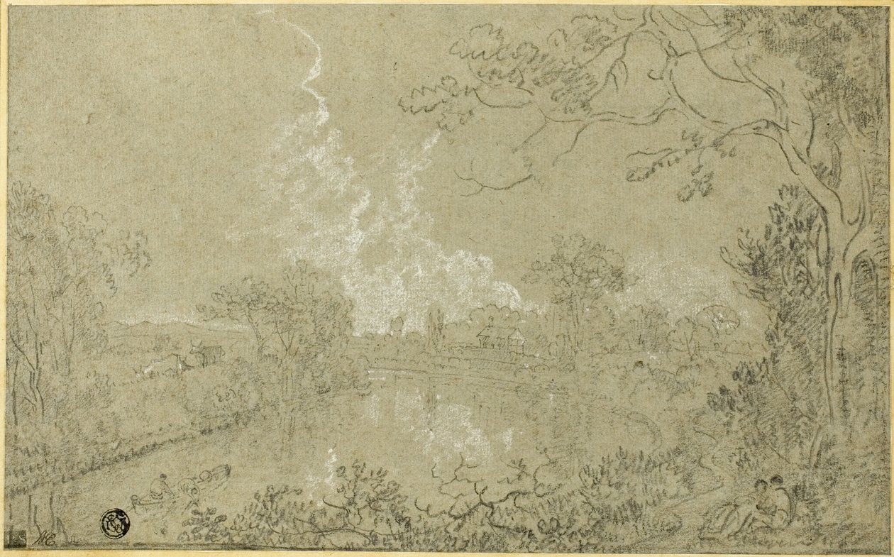 Sponde del fiume Dee vicino a Eaton Hall, Cheshire da Richard Wilson