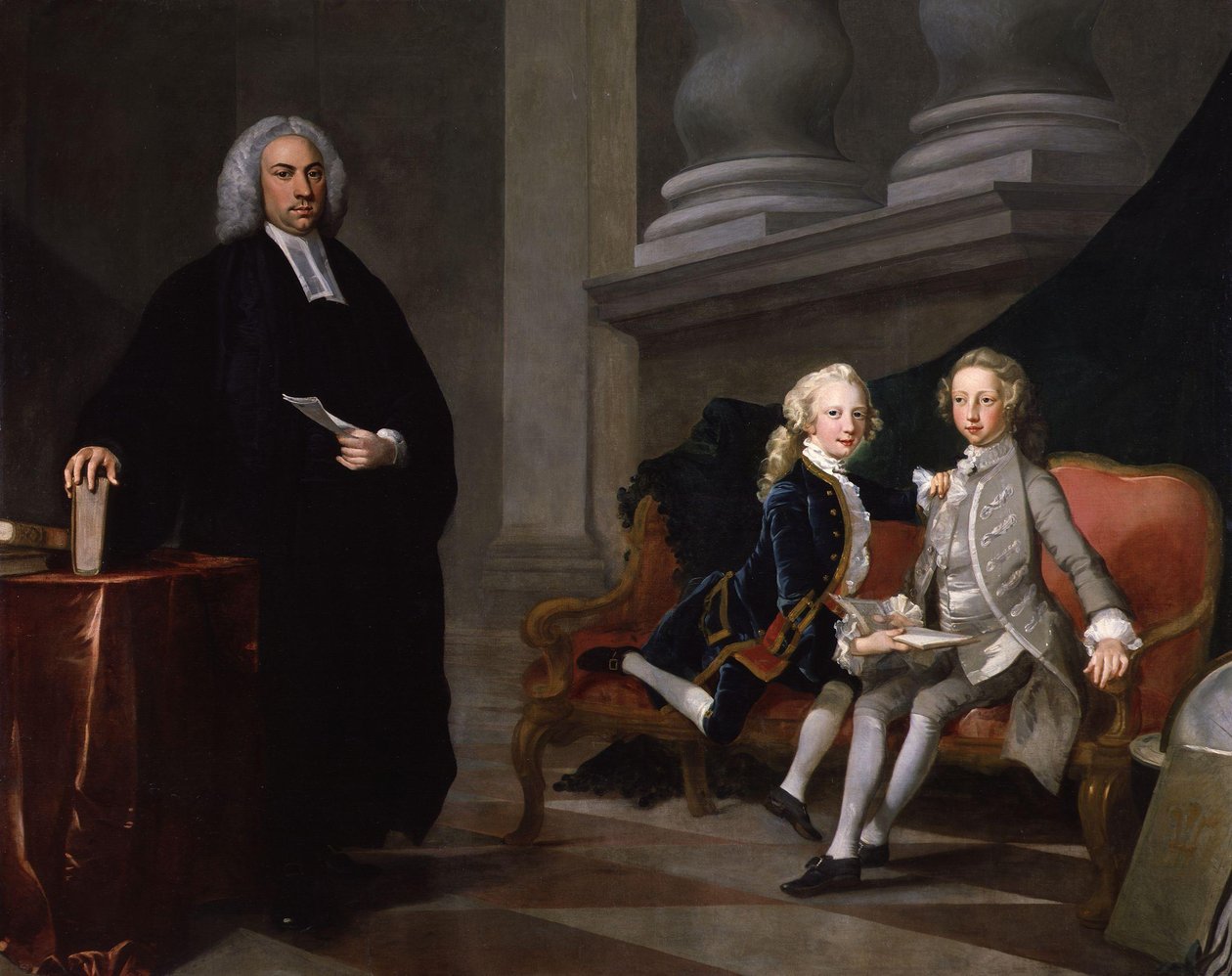 Francis Ayscough con il principe di Galles (poi re Giorgio III) e Edoardo Augusto, duca di York e Albany (!) da Richard Wilson