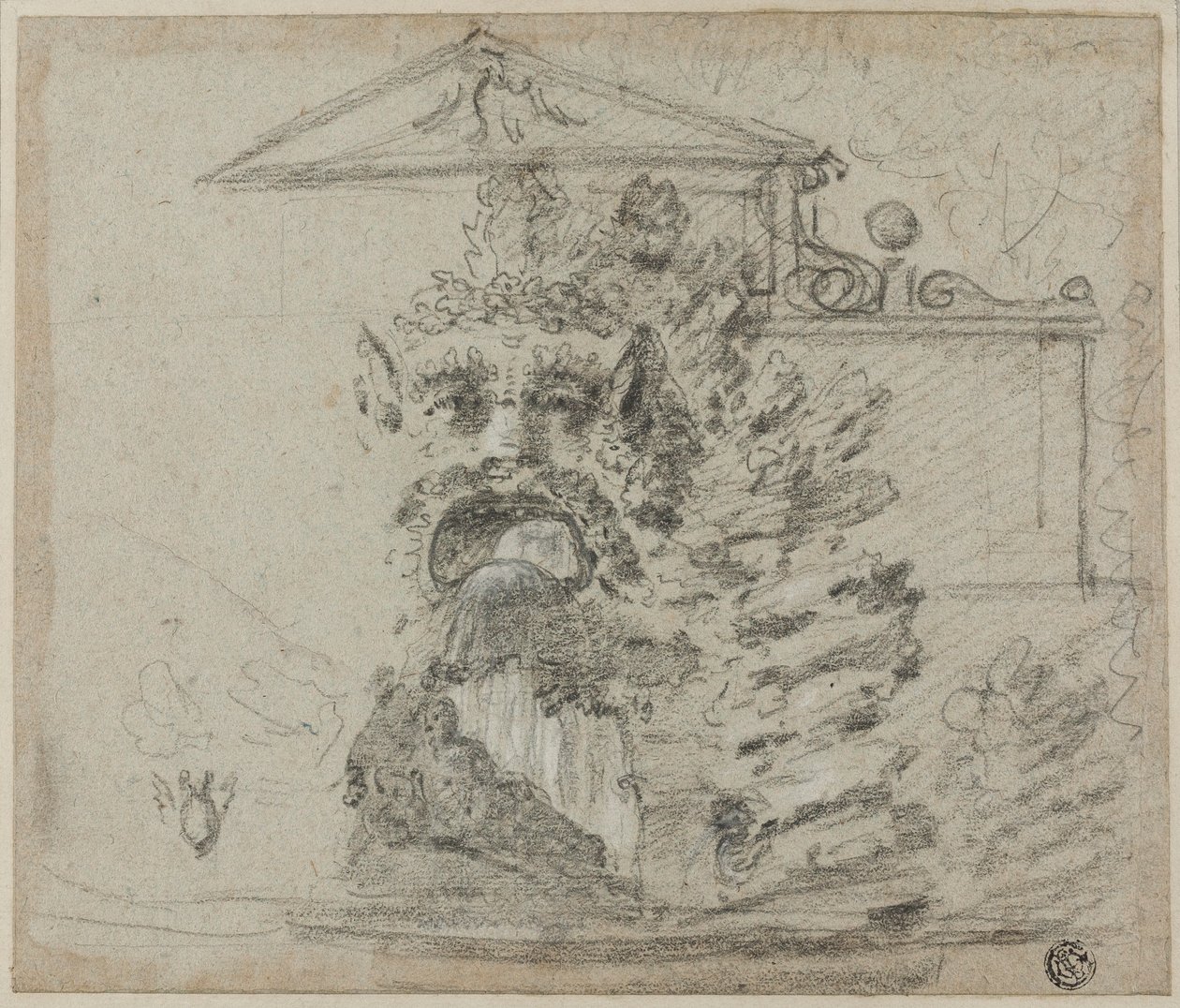 Il Mascherone, una fontana Rocaille nel parco di Villa Borghese da Richard Wilson