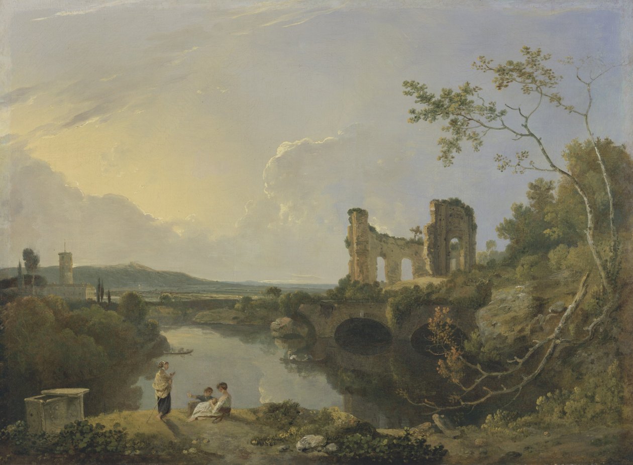Paesaggio italiano (Mattina), c.1760-65 da Richard Wilson