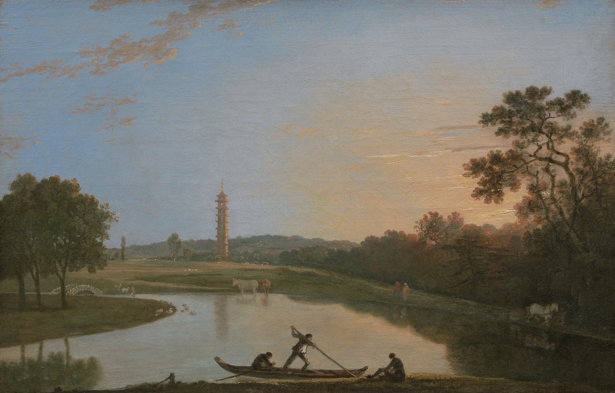 Giardini di Kew: La pagoda e il ponte [1985, Cormack, YCBA Concise Catalogue] da Richard Wilson