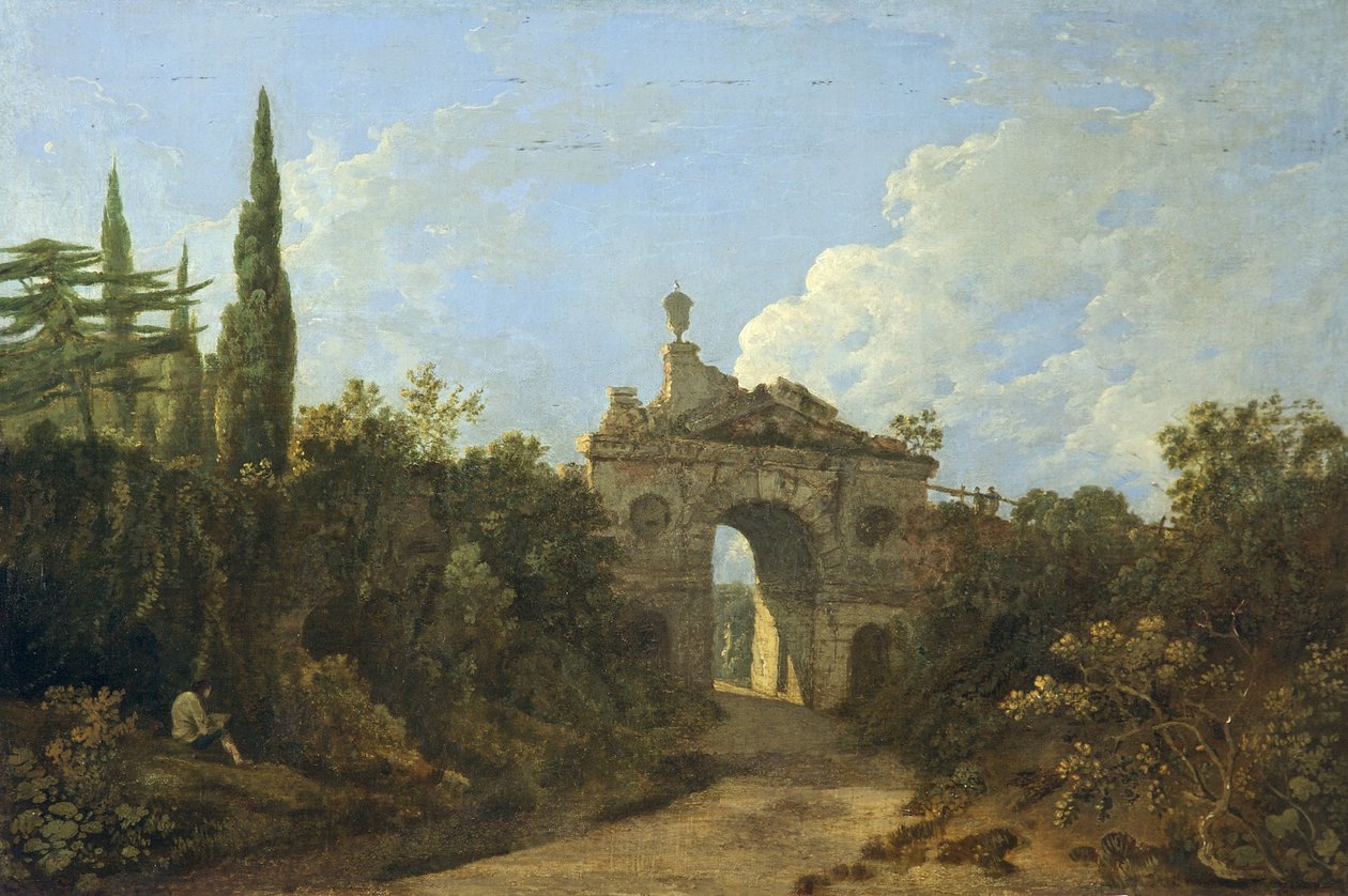 Arco in rovina ai Giardini di Kew, Surrey da Richard Wilson
