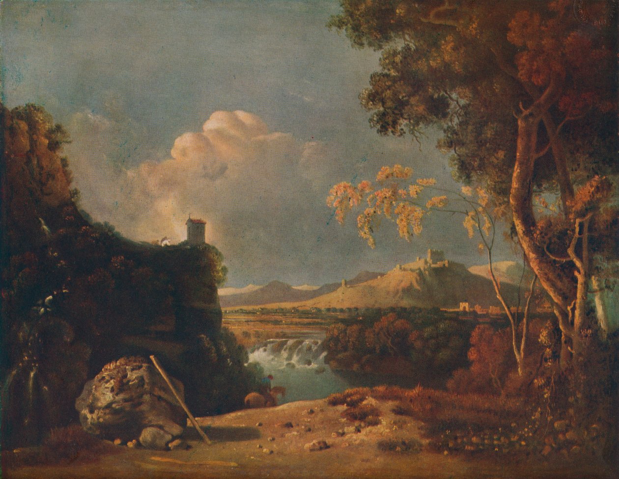 Il Monaco Bianco - IV Paesaggio Italiano, con Monaco Bianco, c1752 da Richard Wilson