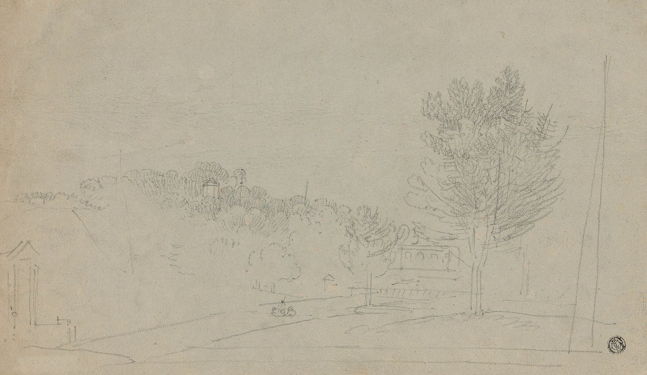 Veduta della Casa e dei Giardini di Wilson (recto); Veduta della Casa e dei Giardini di Wilson (verso) da Richard Wilson