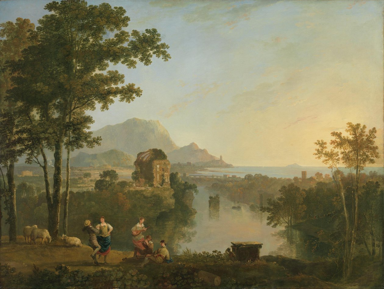 Ampio paesaggio costiero meridionale al crepuscolo da Richard Wilson