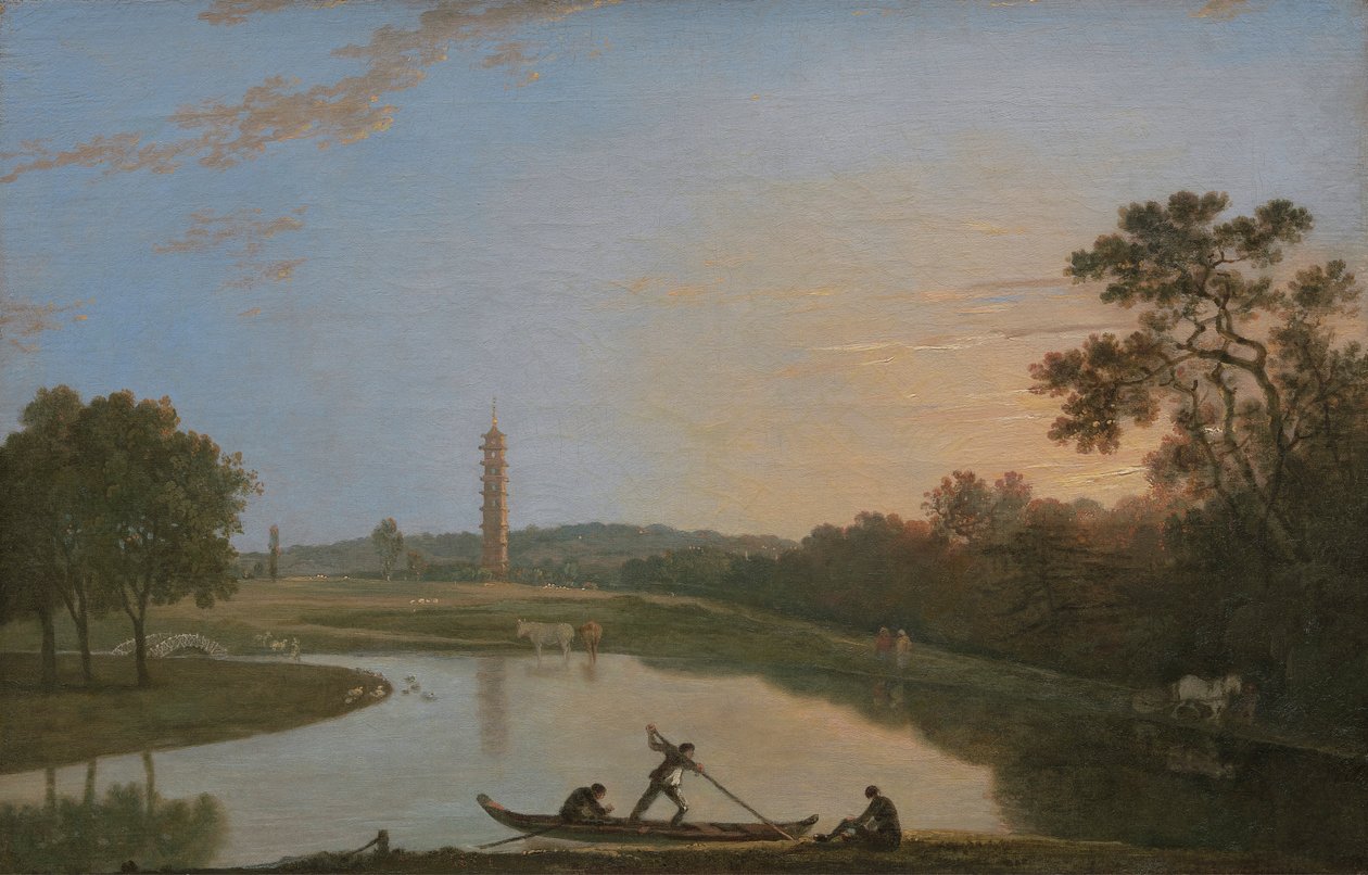 Giardini di Kew: La pagoda e il ponte [1985, Cormack, YCBA Concise Catalogue] da Richard Wilson