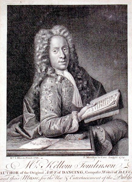 Ritratto di Kellom Tomlinson (c.1690-c.1753) inciso da Francois Morellon la Cave (fl.1731-54) 1754 (incisione) da Richard van (after) Bleeck
