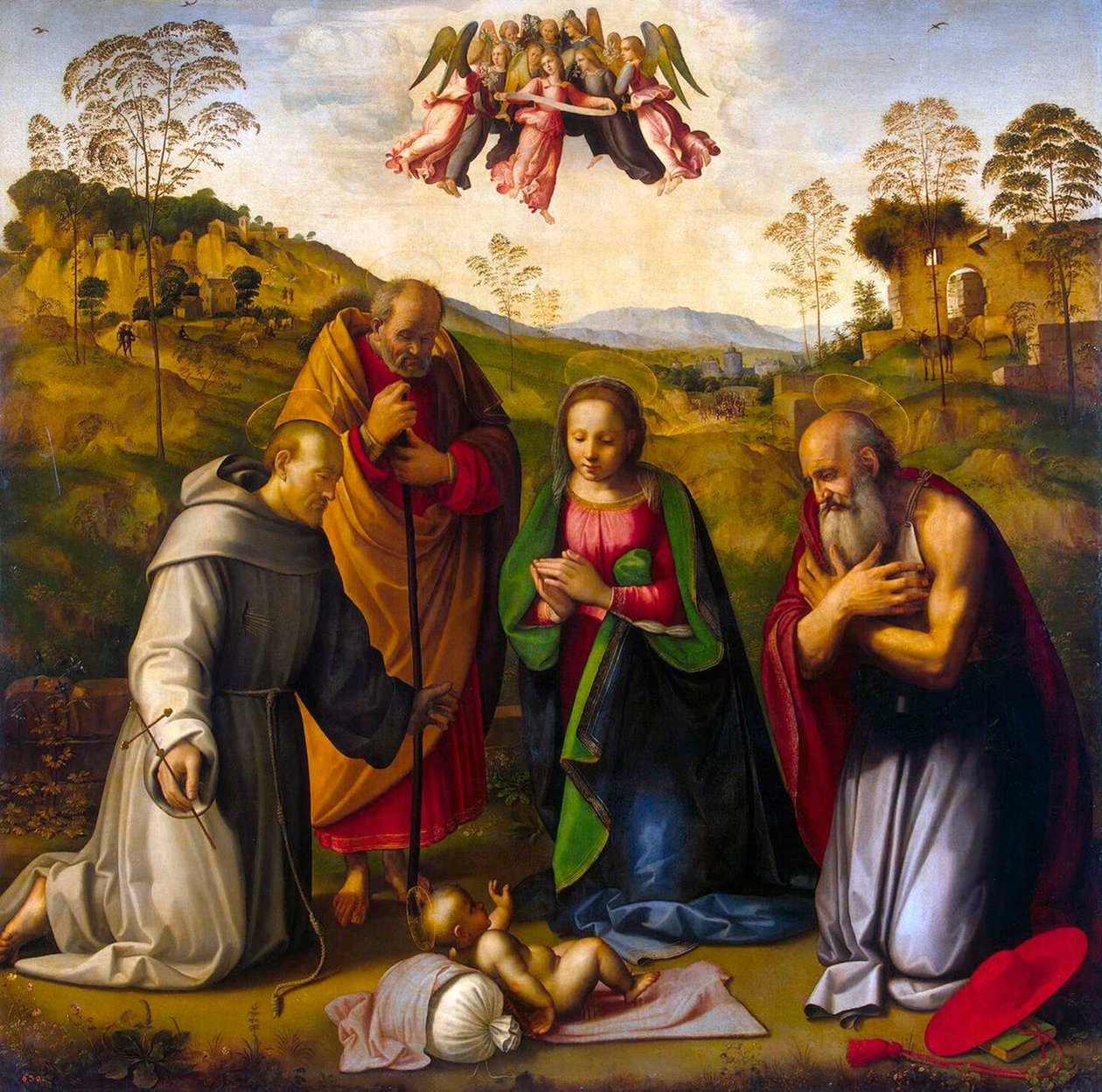 La Vergine con il Bambino e i santi Francesco e Girolamo da Ridolfo Ghirlandaio