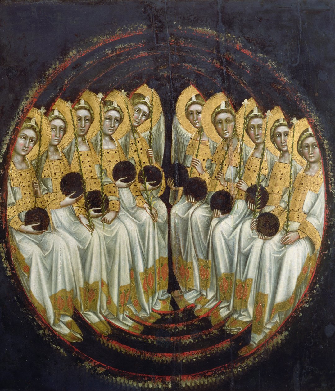Angeli seduti con sfere nelle mani, c.1348-54 da Ridolfo di Arpo Guariento