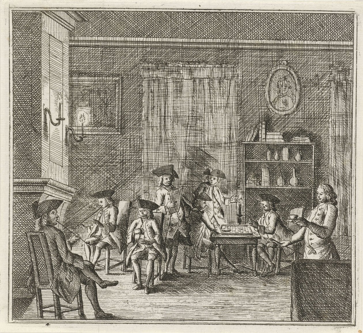 Interno con diverse figure da Rienk Jelgerhuis