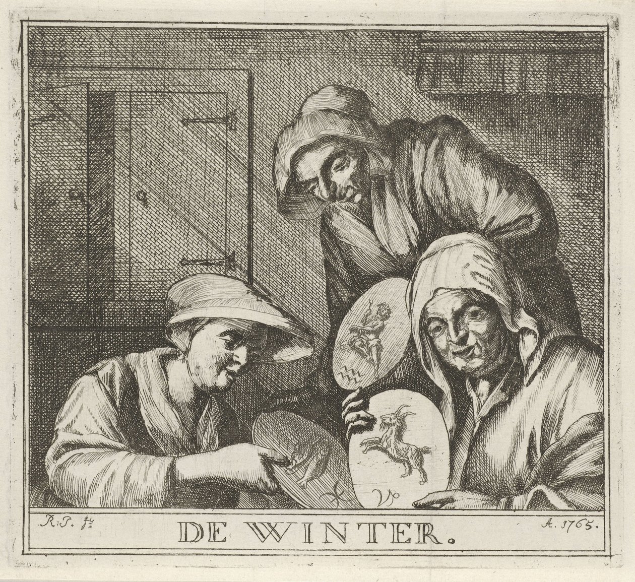 Interno con tre contadine da Rienk Jelgerhuis