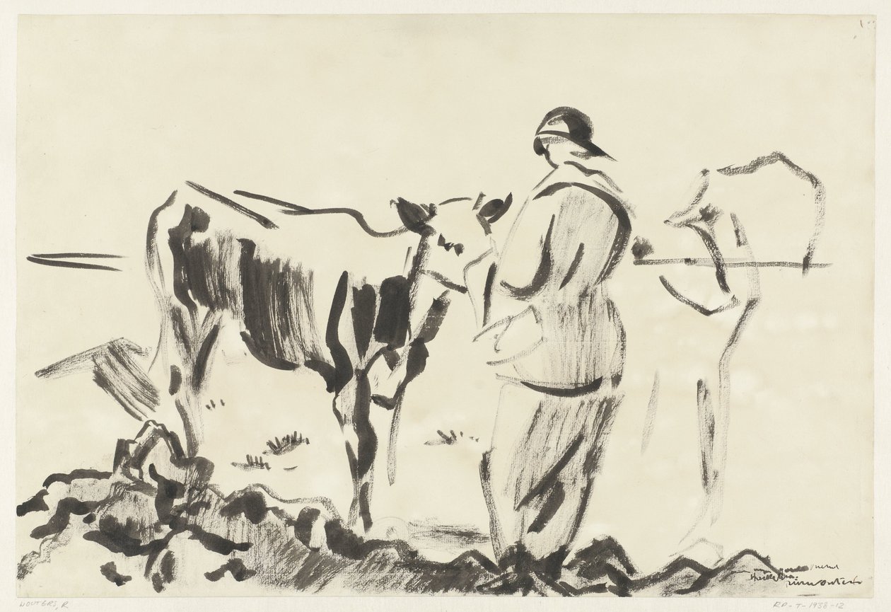 Donna con un vitello da Rik Wouters