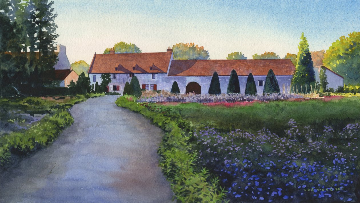 Fattoria della Valle della Loira, 2011 (acquerello su carta) da Rob Wood