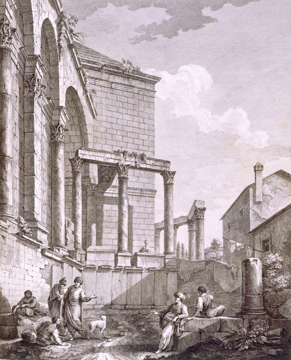 Vista laterale del Tempio di Giove, da 