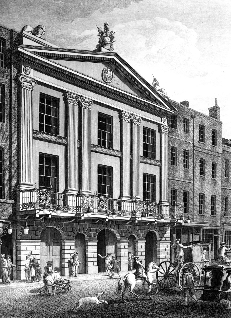 Il Teatro Reale, Drury Lane, inciso da Patrick Begbie, 1776 da Robert Adam